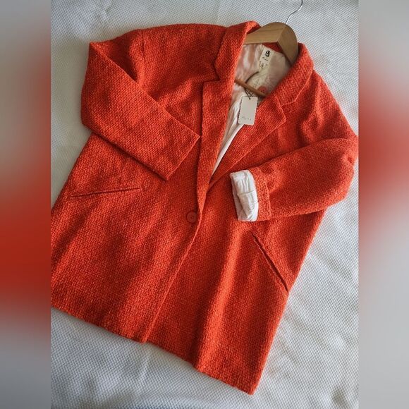 Anthropologie Flawless twill button front blazer jacket - Picture 7 of 9